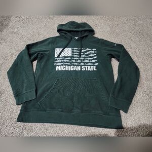 Columbia Dark Green Michigan State Crewneck Hoodie